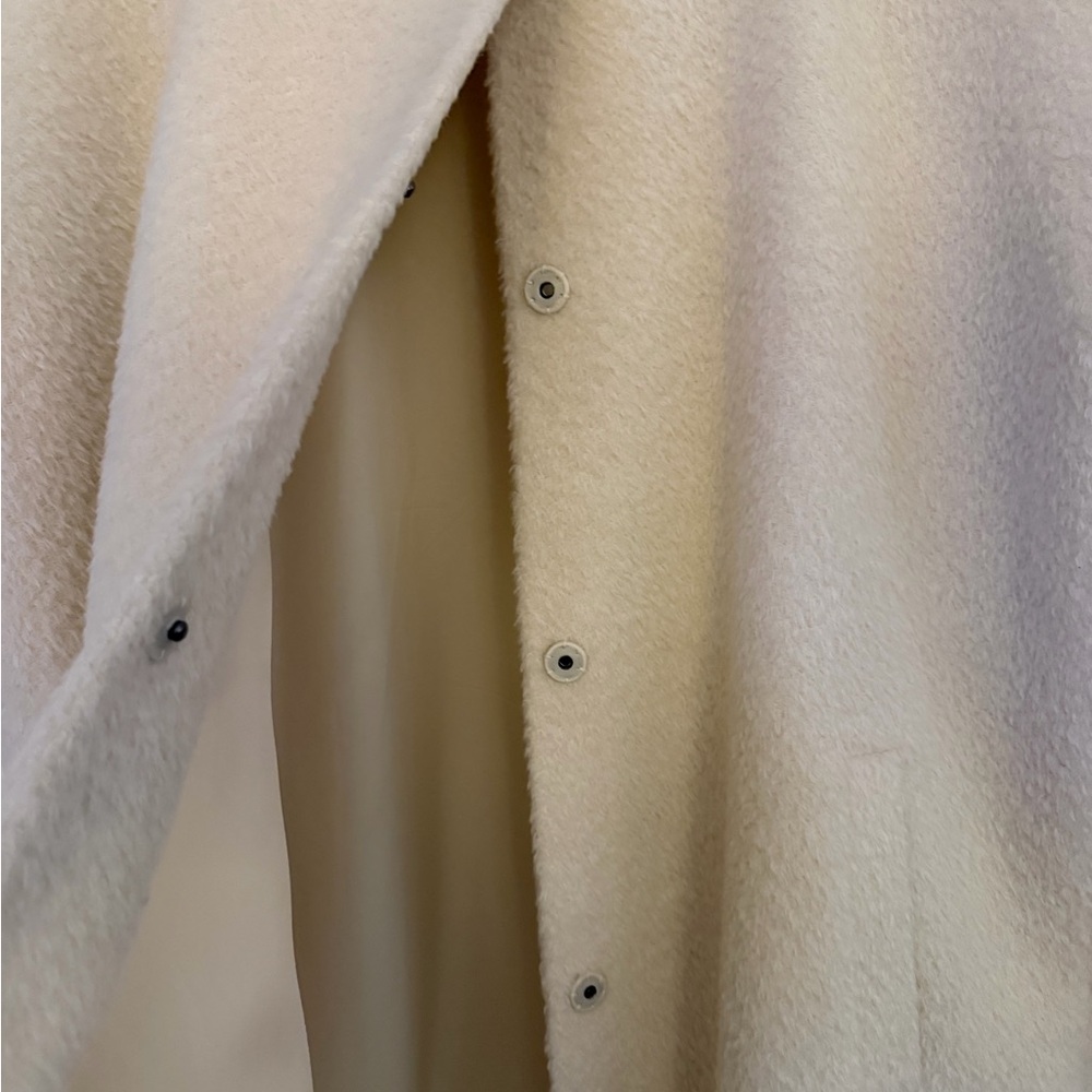 Eileen Fisher Cream Teddy Coat with Stand Collar - Picture 3 of 7
